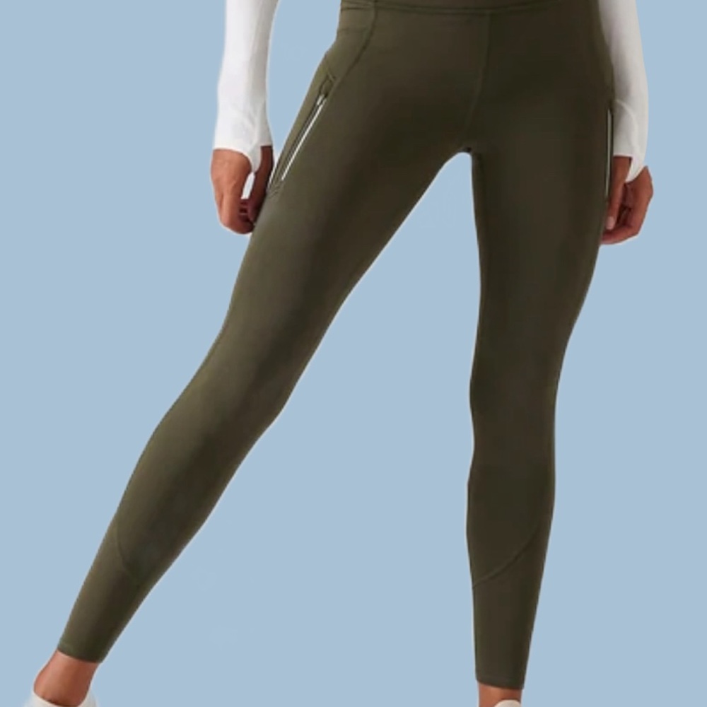 Rainier 7/8 Olive Green Tights Leggings Size M